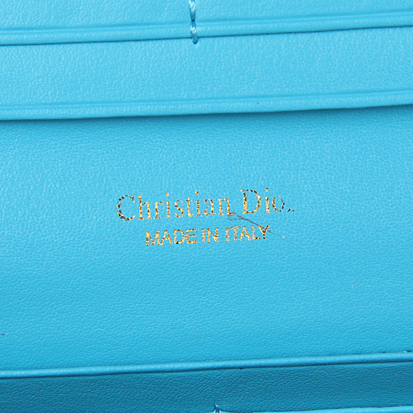 dior wallet calfksin leather 117 rosered&blue